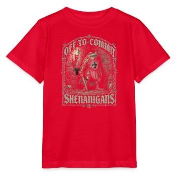 Froschritter im Burgdungeon - Stanley/Stella Kinder T-Shirt MINI CREATOR  - Rot - Vorne - Jaiden (125cm)