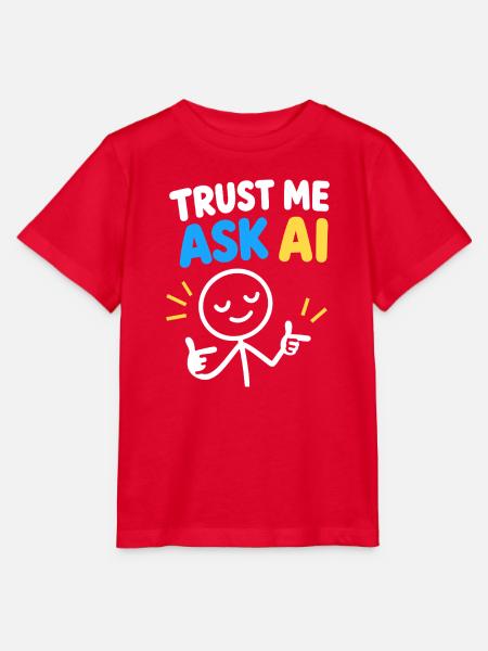 Trust Me Ask KI - Stanley/Stella Kinder T-Shirt MINI CREATOR - Rot