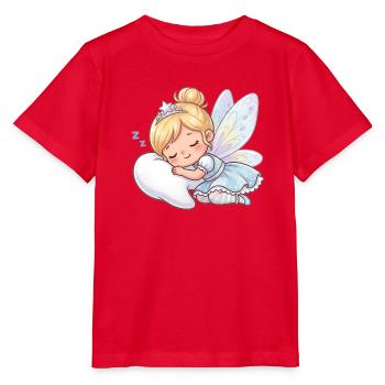 Schlafende Zahnfee Pastell - Stanley/Stella Kinder T-Shirt MINI CREATOR  - Rot - Vorne - Jaiden (125cm)