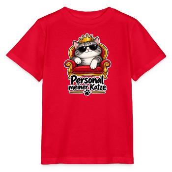 Katze – Personal meiner Katze - Stanley/Stella Kinder T-Shirt MINI CREATOR  - Rot - Vorne - Jaiden (125cm)