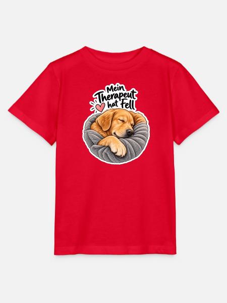 Mein Therapeut hat Fell - Stanley/Stella Kinder T-Shirt MINI CREATOR - Rot