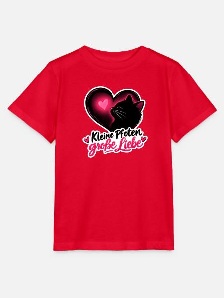 Kleine Pfoten große Liebe - Stanley/Stella Kinder T-Shirt MINI CREATOR - Rot