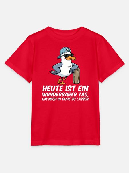Heute Ist Ein Wunderbarer Tag Möwe Spruch - Stanley/Stella Kinder T-Shirt MINI CREATOR - Rot