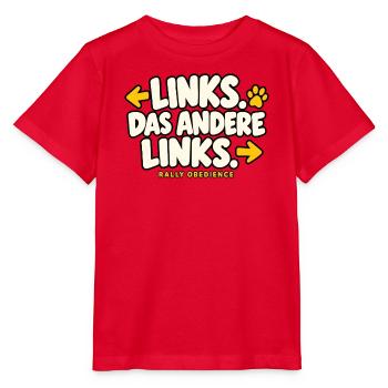 Links das andere Links – Rally Obedience - Stanley/Stella Kinder T-Shirt MINI CREATOR  - Rot - Vorne - Jaiden (125cm)