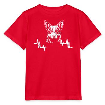 Australian Cattle Dog - Velcro That Nips - Hundefr - Stanley/Stella Kinder T-Shirt MINI CREATOR  - Rot - Vorne - Jaiden (125cm)