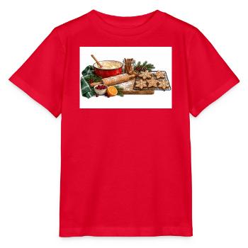 Feiertags-Backstern-Keks-Szene - Stanley/Stella Kinder T-Shirt MINI CREATOR  - Rot - Vorne - Jaiden (125cm)