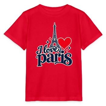 Ich liebe Paris - Stanley/Stella Kinder T-Shirt MINI CREATOR  - Rot - Vorne - Jaiden (125cm)