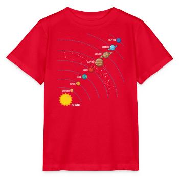 Sonnensystem Planeten Weltraum Astronomie Motiv - Stanley/Stella Kinder T-Shirt MINI CREATOR  - Rot - Vorne - Jaiden (125cm)