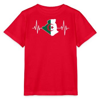 Algerischer Herzschlag Algerien Herzschlag Herzschlag - Stanley/Stella Kinder T-Shirt MINI CREATOR  - Rot - Vorne - Jaiden (125cm)