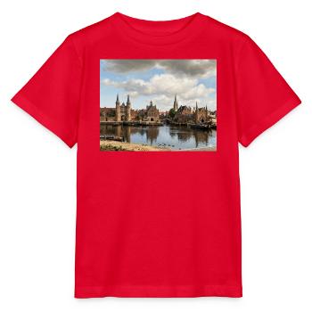 Blick auf Delft (realistisch) - Stanley/Stella Kinder T-Shirt MINI CREATOR  - Rot - Vorne - Jaiden (125cm)