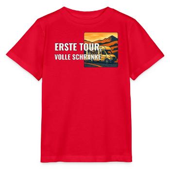 Erste Wohnmobilreise Geschenk für Anfänger - Stanley/Stella Kinder T-Shirt MINI CREATOR  - Rot - Vorne - Jaiden (125cm)