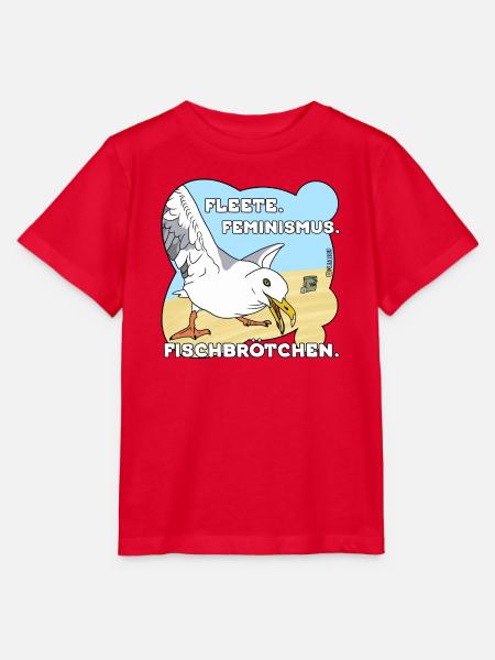 Fleete Feminismus Fischbrötchen - Stanley/Stella Kinder T-Shirt MINI CREATOR - Rot