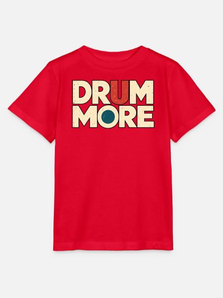 DRUM MORE - Stanley/Stella Kinder T-Shirt MINI CREATOR - Rot