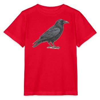 Great European Raven Black Grafik in Grau - Stanley/Stella Kinder T-Shirt MINI CREATOR  - Rot - Vorne - Jaiden (125cm)