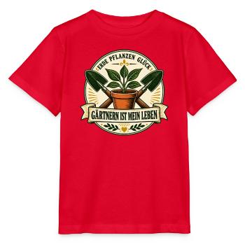 Gärtnern ist mein Leben - Stanley/Stella Kinder T-Shirt MINI CREATOR  - Rot - Vorne - Jaiden (125cm)