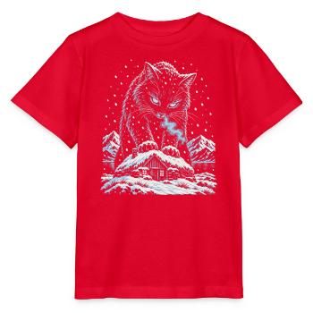 Die Julkatze aus Island - Stanley/Stella Kinder T-Shirt MINI CREATOR  - Rot - Vorne - Jaiden (125cm)