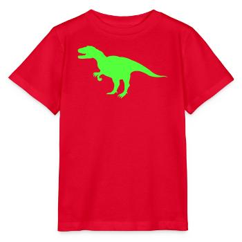 Neon-T-Rex Silhouette - Stanley/Stella Kinder T-Shirt MINI CREATOR  - Rot - Vorne - Jaiden (125cm)