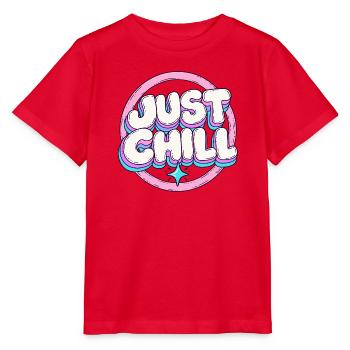 Just Chill Pastell Circle - Stanley/Stella Kinder T-Shirt MINI CREATOR  - Rot - Vorne - Jaiden (125cm)
