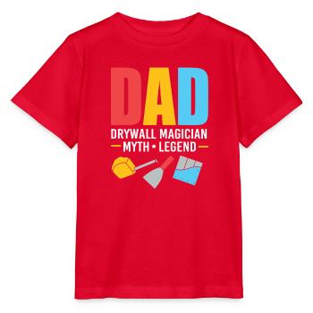 Baustelle Trockenbau Montage Monteur Vater Papa - Stanley/Stella Kinder T-Shirt MINI CREATOR  - Rot - Vorne - Jaiden (125cm)