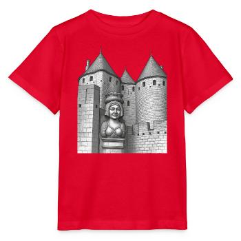 Festungs- und Büstenkönigin mittelalterliche Stadt - Stanley/Stella Kinder T-Shirt MINI CREATOR  - Rot - Vorne - Jaiden (125cm)