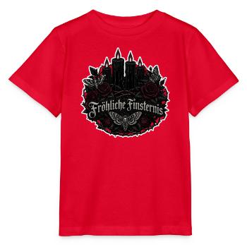 Fröhliche Finsternis Adventskranz Gothic Shirt - Stanley/Stella Kinder T-Shirt MINI CREATOR  - Rot - Vorne - Jaiden (125cm)