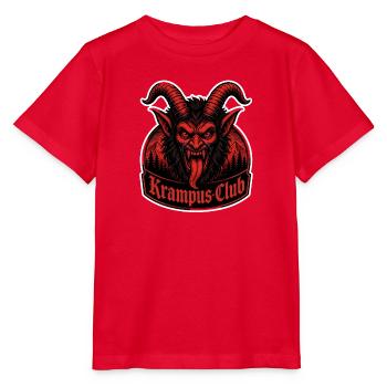 Krampus Club Alpen Folklore Holzschnitt Horror Shi - Stanley/Stella Kinder T-Shirt MINI CREATOR  - Rot - Vorne - Jaiden (125cm)