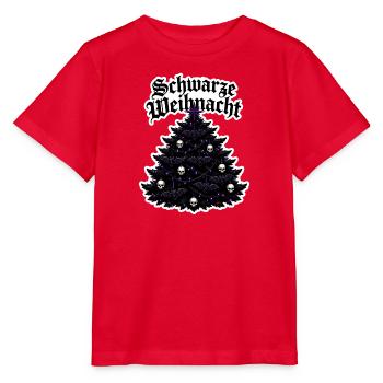 Schwarze Weihnacht Gothic Tannenbaum Fledermaus - Stanley/Stella Kinder T-Shirt MINI CREATOR  - Rot - Vorne - Jaiden (125cm)