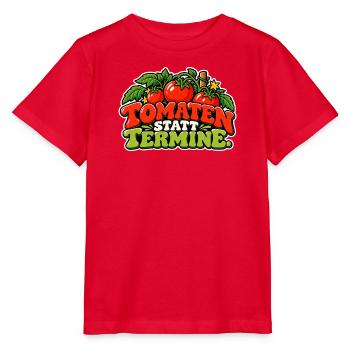 Tomaten statt Termine – Cartoon - Stanley/Stella Kinder T-Shirt MINI CREATOR  - Rot - Vorne - Jaiden (125cm)