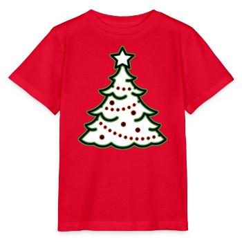 Minimalistischer Tannenbaum Weihnachten Evergreen - Stanley/Stella Kinder T-Shirt MINI CREATOR  - Rot - Vorne - Jaiden (125cm)