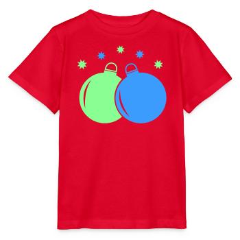 Neon-Weihnachtskugeln Duo - Stanley/Stella Kinder T-Shirt MINI CREATOR  - Rot - Vorne - Jaiden (125cm)