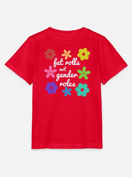 Fat Rolls, keine Geschlechterrollen (weiß) - Stanley/Stella Kinder T-Shirt MINI CREATOR - Rot