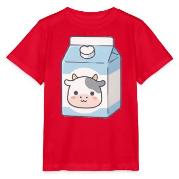 Milch - Stanley/Stella Kinder T-Shirt MINI CREATOR  - Rot - Vorne - Jaiden (125cm)