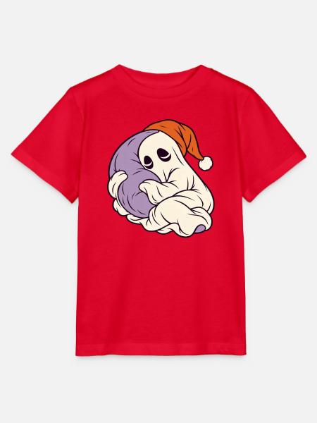 Schlafender Geist mit Weihnachtsmütze - Stanley/Stella Kinder T-Shirt MINI CREATOR  - Rot