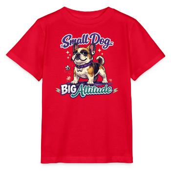 Kleiner Hund Große Einstellung - Stanley/Stella Kinder T-Shirt MINI CREATOR  - Rot - Vorne - Jaiden (125cm)