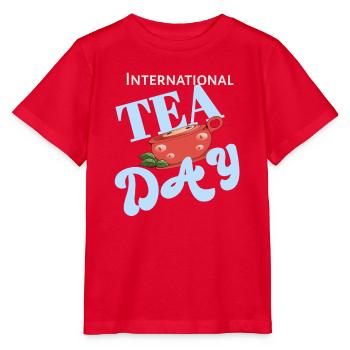 Internationaler Tag des Tees  - Stanley/Stella Kinder T-Shirt MINI CREATOR  - Rot - Vorne - Jaiden (125cm)