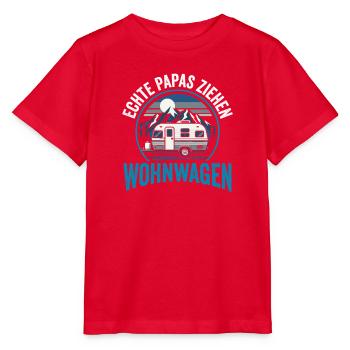 Wohnwagen Retro Bergsee - Stanley/Stella Kinder T-Shirt MINI CREATOR  - Rot - Vorne - Jaiden (125cm)