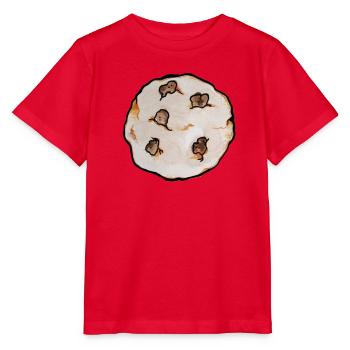 Charmantes Chip-Keks-Muster - Stanley/Stella Kinder T-Shirt MINI CREATOR  - Rot - Vorne - Jaiden (125cm)