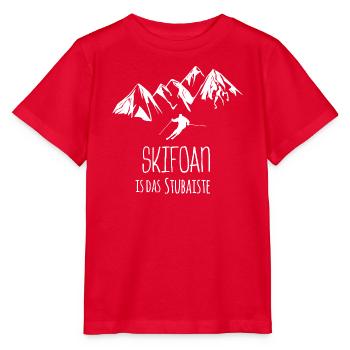 Skifahren Stubai - Stanley/Stella Kinder T-Shirt MINI CREATOR  - Rot - Vorne - Jaiden (125cm)