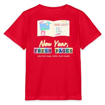 Neujahr Frische Seiten Junk Journal Scrapbooking - Stanley/Stella Kinder T-Shirt MINI CREATOR  - Rot - Vorne - Jaiden (125cm)