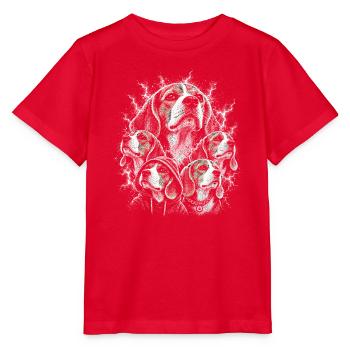 Hunde-Collage im Nebel-Look - Stanley/Stella Kinder T-Shirt MINI CREATOR  - Rot - Vorne - Jaiden (125cm)