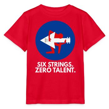 Six Strings Zero Talent - Stanley/Stella Kinder T-Shirt MINI CREATOR  - Rot - Vorne - Jaiden (125cm)