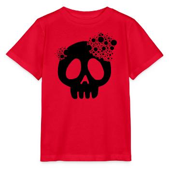 Schwarzer Schädel und Auflösung - Stanley/Stella Kinder T-Shirt MINI CREATOR  - Rot - Vorne - Jaiden (125cm)