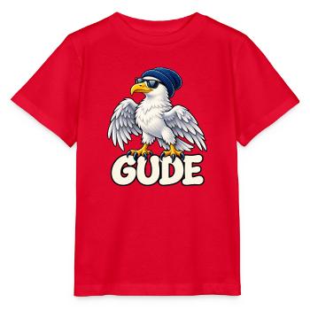 Adler im Streetstyle Beanie Sonnenbrille - Stanley/Stella Kinder T-Shirt MINI CREATOR  - Rot - Vorne - Jaiden (125cm)