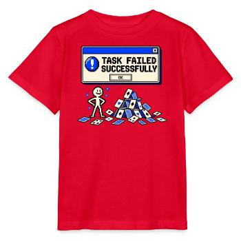 Aufgabe erfolgreich fehlgeschlagen - Stanley/Stella Kinder T-Shirt MINI CREATOR  - Rot - Vorne - Jaiden (125cm)