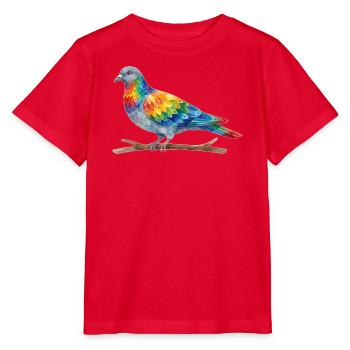Regenbogenvogel - Stanley/Stella Kinder T-Shirt MINI CREATOR  - Rot - Vorne - Jaiden (125cm)