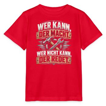 Wer Kann, Der Macht – Werkzeug Kraft - Stanley/Stella Kinder T-Shirt MINI CREATOR  - Rot - Vorne - Jaiden (125cm)