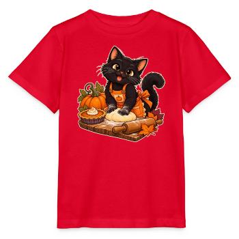 Kürbiskatzenbäcker - Stanley/Stella Kinder T-Shirt MINI CREATOR  - Rot - Vorne - Jaiden (125cm)