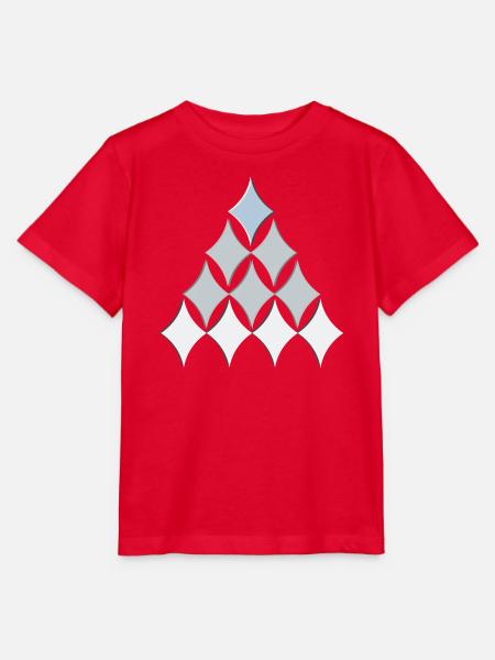 Diamanten Baum Muster - Stanley/Stella Kinder T-Shirt MINI CREATOR - Rot