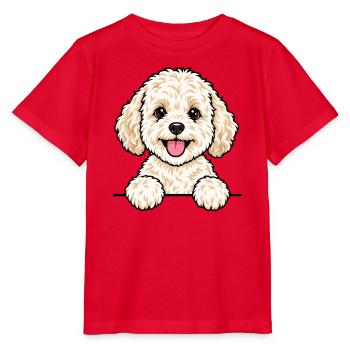 Maltipoo - Stanley/Stella Kinder T-Shirt MINI CREATOR  - Rot - Vorne - Jaiden (125cm)