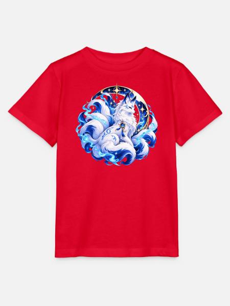 Lunar Spirit Fox - Stanley/Stella Kinder T-Shirt MINI CREATOR - Rot